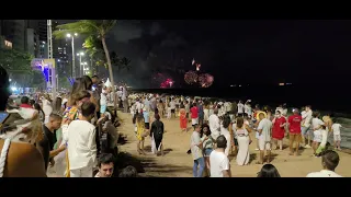 Ano novo 2022 os fogos estourados em Boa viagem Recife.