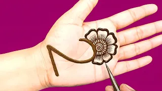 very easy and simple mehndi trick | easy mehndi design | latest easy Henna | easy front hand mehndi