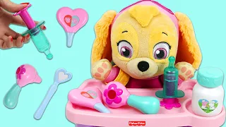 Paw Patrol Baby Skye Toy Hospital Checkup with Peppa Pig Doctor Tools Super Video!