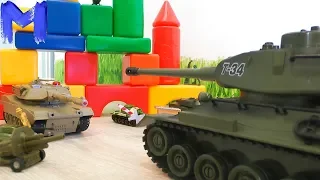 He's a Monster! Tank T-34 vs villains Video about tanks for kids