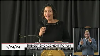 Mayor Bowser Hosts FY'25 Budget Engagement Forum #1, 2/24/24