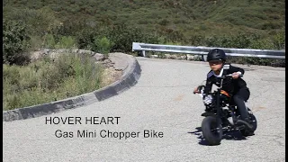Hoverheart gas mini chopper bike for kids, led lights, 49.4cc, oil mix required.