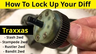 How to LOCK UP the DIFF on a TRAXXAS SLASH 2wd, RUSTLER 2wd, STAMPEDE 2wd and BANDIT 2wd!!