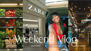 WEEKEND VLOG!  Date Night + Skincare + Afrofest + Wig removal & install + With my man my man & more