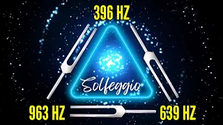 396Hz + 639Hz + 963Hz Tuning Forks Triple Solfeggio Frequency Healing 🌱 Root, Heart & Crown Chakras