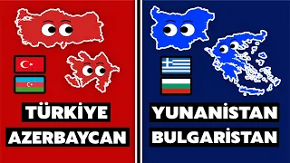 Türkiye + Azerbaycan vs. Yunanistan + Bulgaristan | Savaş Senaryosu