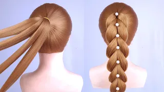 Simple Easy Ponytail Hairstyle For Long Hair | Trendy Hairstyle For Teenagers | Unique Hairstyle