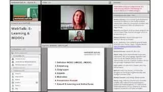 Webtalk zu E-Learning und MOOCs mit Claudia Bremer