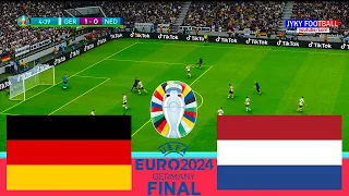 Germany vs Netherlands Final EURO 2024 - Full Match All Goals - eFootball PES Gameplay PC