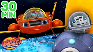 Astronaut Blaze & Knight AJ to the Rescue! | 30 Minute Compilation | Blaze and the Monster Machines