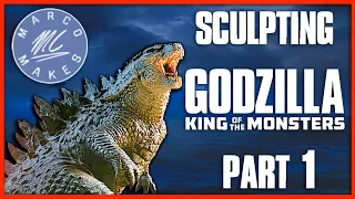 How to Sculpt GODZILLA KING OF THE MONSTERS - DIY Godzilla Figure Tutorial PART 1