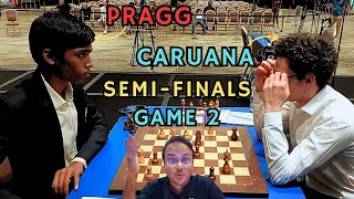 Did Caruana punish Pragg's opening mistake? | World Cup 2023 Semi-finals | Commentary by Sagar