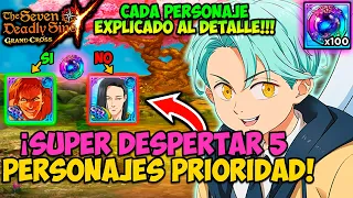 SUPER DESPERTAR 5 ⭐ MEJORES PERSONAJES!!! *TOMA LA MEJOR DECISIÓN* | Seven Deadly Sins: Grand Cross