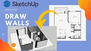[SKETCHUP] DESIGN YOUR HOUSE! BEGINNER TUTORIAL! DRAW WALLS WITH PICS (JPG & PNG) | SKETCHUP FOR WEB