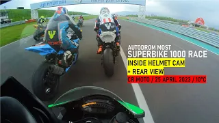 Most Superbike 1000 Race / Onboard POV Helmet + Rear View / CR Moto 25.4.2023 / ZX10-R Tim Berger