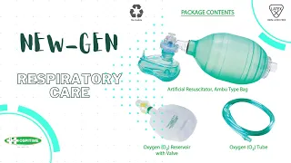 Hospitime Silicone Ambu Bag Type Manual Resuscitator for Adults Capacity 1600ml (1.6ltr)