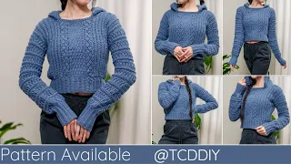 How to Crochet: Cable Stitch Hoodie | Pattern & Tutorial DIY