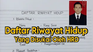 Cara Membuat Daftar Riwayat Hidup Tulis Tangan Terbaru