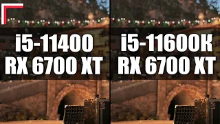 i5-11400+RX 6700 XT vs i5-11600K+RX 6700 XT — Test in 10 Games! [1080p, 1440p, 4K]