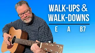 Sound GREAT Playing These Walk-Ups and Walk-Downs - EASY Country Guitar