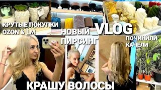 VLOG/ КРУТЫЕ ПОКУПКИ OZON + LEROY MERLIN/ НОВЫЙ ПИРСИНГ/  КРАШУ ВОЛОСЫ/ ПОЧИНИЛА КАЧЕЛИ/ РЕЦЕПТЫ