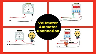 Analog Digital Voltmeter & Ammeter Connection Diagram