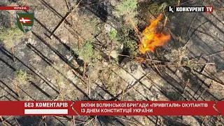 💥💥💥 Воїни 14 ОМБр «ПРИВІТАЛИ» окупантів із Днем Конституції України