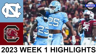 #21 North Carolina vs South Carolina | College Football Week 1 | 2023 College Football Highlights