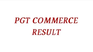 PGT COMMERCE RESULT 2020-21