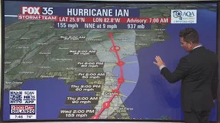 Hurricane Ian nears Category 5 strength on approach to Florida