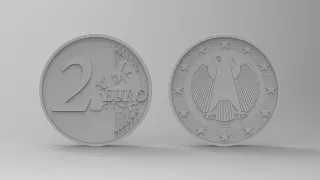 3D MONEY: How difficult is it to 3D model a 2€ coin?