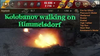 Kolobanov walking on Himmelsdorf IS 7 World of Tanks