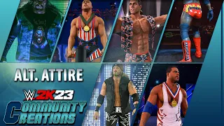 WWE 2K23 - 10 Alt. Attire you need to have! Community Creations (PS5/XBox) #wwe2k23