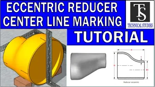 How to mark the center line of an eccentric reducer. Step by step method for beginners. explained.