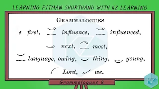 All Grammalogues Dictation | Pitman Shorthand | KZ Learning