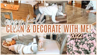 🍁☕️COZY FALL DECORATE & CLEAN WITH ME 2022 | FALL DECOR 2022 | FALL DECORATE WITH ME |COZY FALL HOME