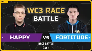 WC3 - [UD] Happy vs Fortitude [HU] - Day 1 - WC3 Race Battle