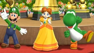Mario Party 9 Step It Up - 1 vs. Rivals - Peach vs Luigi, Daisy, Yoshi Team| Cartoons Mee