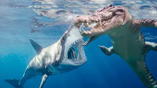 Crocodile VS Great White Shark