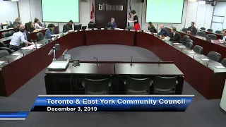 Toronto and East York Community Council - December 3, 2019 - Part 2 of 2