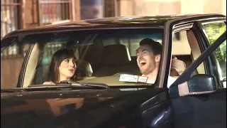 Chris Evans And Dakota Johnson Share A Laugh At The "Materialist" Set In New York City