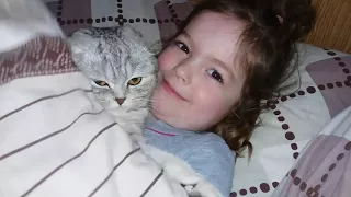 Вечерние Обнимашки Кошки Хлои с Ребенком 😻 Любовь между Кошкой и Ребенком 🐱 Cat