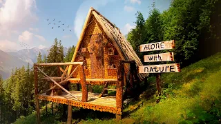 Alone built a house in the forest. Journey from Start to Finish
