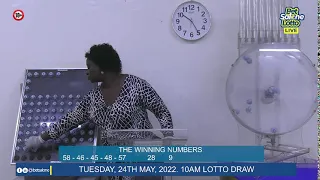 TUESDAY, 24TH MAY, 2022. 10AM LOTTO DRAW