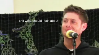 Jensen Ackles being a shy adorable idiot