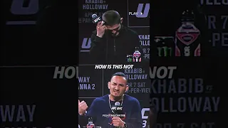 Max Holloway and Khabib Nurmagomedov going back and forth #shorts