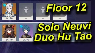 Solo neuvillette C0 & Duo Hutao C1 Spiral abyss floor 12 genshin impact