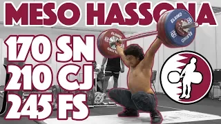 Meso Hassona (170/210 + 155kg Clean and Push Press + 245kg FS) - 2018 Asian Games [4k 50]