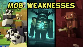 Weakness of all mobs in minecraft