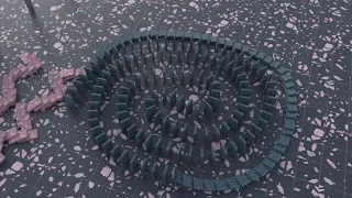 Satisfying and calm dominoes falling